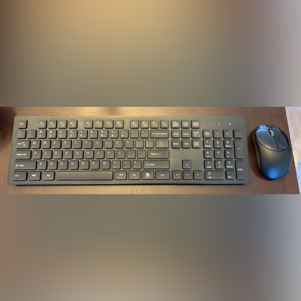 Wireless combo, keyboard and mouse. NIB. Open for photos only.